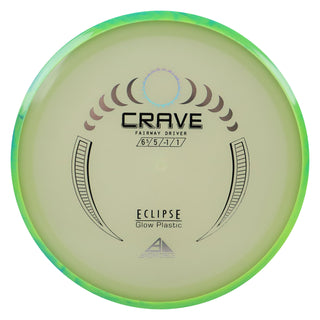 Axiom Disc Golf Eclipse Glow Crave Fairway Driver 6.5/5/-1/1 Glow/Green Blue 174 grams