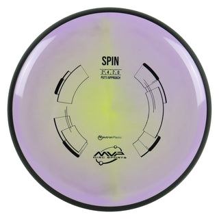 MVP Disc Golf Neutron Spin Putter 2.5/4/-2/0 Purple Yellow 168 grams