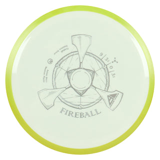 Axiom Disc Golf Neutron Fireball Distance Driver 9/3.5/0/3.5 White/Yellow 172 grams