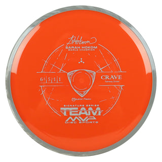 Axiom Disc Golf Sarah Hokom Neutron Crave Fairway Driver 6.5/5/-1/1 Orange/Grey White 168 grams