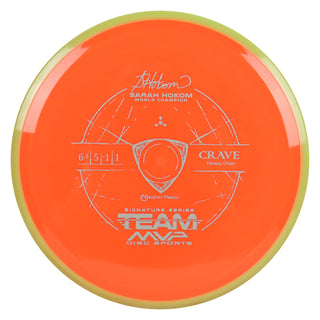 Axiom Disc Golf Sarah Hokom Neutron Crave Fairway Driver 6.5/5/-1/1 Orange/Yellow 168 grams