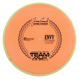 Axiom Disc Golf Electron James Conrad Signature Envy Putter 3/3/0/2 Mango/Yellow Orange 172 grams