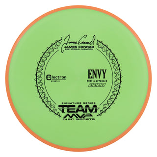 Axiom Disc Golf Electron James Conrad Signature Envy Putter 3/3/0/2 Green/Orange 168 grams