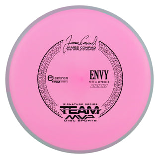 Axiom Disc Golf Electron Firm James Conrad Signature Envy Putter 3/3/0/2 Pink/Purple Blue 173 grams
