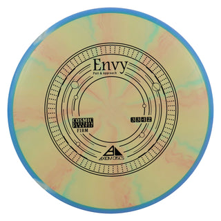 Axiom Disc Golf Cosmic Electron Envy Firm Putter 3/3/0/2 Sage Red/Blue 174 grams