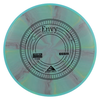 Axiom Disc Golf Cosmic Electron Envy Firm Putter 3/3/0/2 Teal Maroon/Blue 173 grams