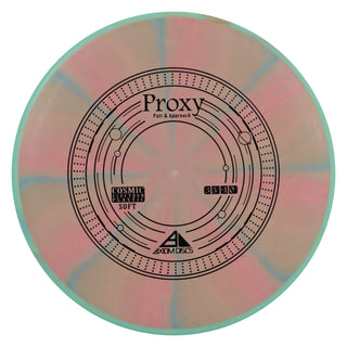 Axiom Disc Golf Cosmic Electron Proxy Soft Putter 3/3/-1/0.5 Red Blue/Blue 172 grams