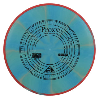 Axiom Disc Golf Cosmic Electron Proxy Soft Putter 3/3/-1/0.5 Blue/Red 174 grams