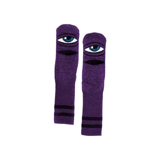 Toy Machine Socks Sect Eye Heather Purple Crew Pair