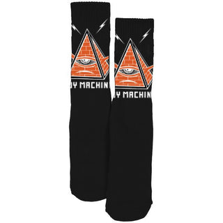 Toy Machine Skateboards Socks Pyramid Black OS Adult Crew