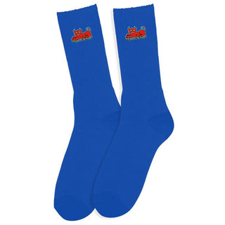 Toy Machine Skateboards Socks Devil Cat Blue OS Adult Crew