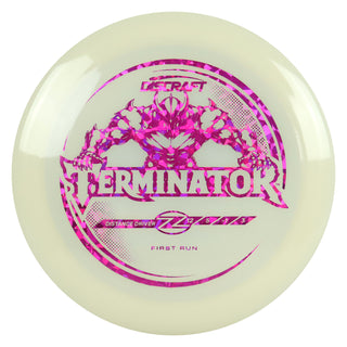 Discraft Disc Golf First Run Z Line Terminator Distance Driver 12/5/-1/3 White/Magenta Shatter 172g