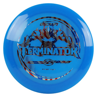Discraft Disc Golf First Run Z Line Terminator Distance Driver 12/5/-1/3 Blue/USA 175g