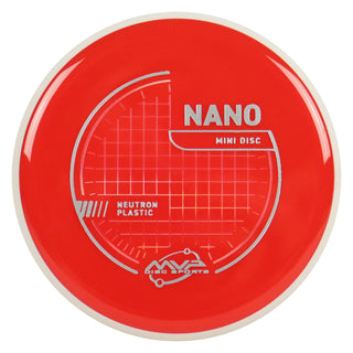 MVP Disc Golf Nano Mini Marker Project Lab Coat Proton PLC Neutron Red