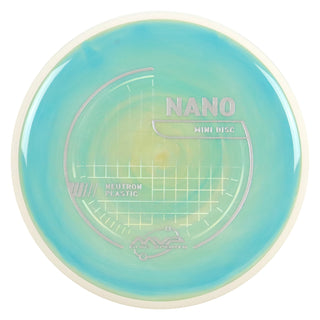 MVP Disc Golf Nano Mini Marker Project Lab Coat Proton PLC Neutron Blue Mango Swirl