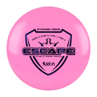 Dynamic Disc Golf Fuzion Escape Fairway Driver 9/5/-1/2 Pink/Navy 173 grams