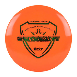 Dynamic Disc Golf Fuzion Sergeant Distance Driver 11/4/0/2.5 Orange/Green 174 grams