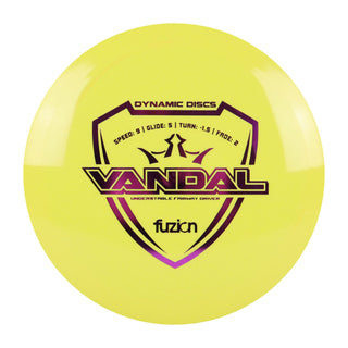 Dynamic Disc Golf Fuzion Vandal Fairway Driver 9/5/-1.5/2 Yellow/Purple 171 grams