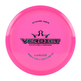 Dynamic Disc Golf Lucid Verdict Midrange Disc 5/4/0/3.5 Pink/Turquoise 178 grams