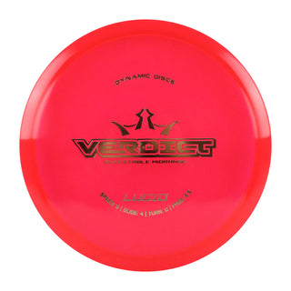 Dynamic Disc Golf Lucid Verdict Midrange Disc 5/4/0/3.5 Red/Gold 178 grams