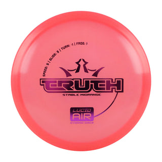 Dynamic Disc Golf Lucid Air Truth Midrange Disc 5/5/-1/1 Pink/Purple 158 grams