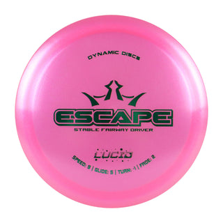 Dynamic Disc Golf Lucid Gimmer Escape Fairway Driver 9/5/-1/2 Pink/Green 175 grams