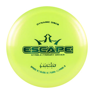 Dynamic Disc Golf Lucid Gimmer Escape Fairway Driver 9/5/-1/2 Yellow/Green 175 grams