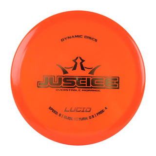 Dynamic Disc Golf Lucid Justice Midrange Disc 5/1/0.5/4 Orange/Gold 173 grams