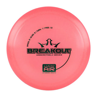 Dynamic Disc Golf Lucid Air Breakout Fairway Driver 8/5/-1/1.5 Pink/Green 147 grams