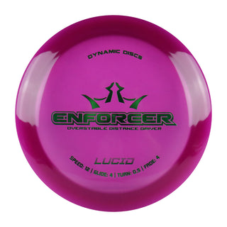 Dynamic Disc Golf Lucid Enforcer Distance Driver 12/4/0.5/4 Plum/Green 172 grams