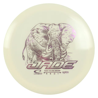 Latitude 64 Disc Golf Opto Jade Distance Driver 9/6/-2/1 White/Purple 159 grams