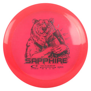Latitude 64 Disc Golf Opto Sapphire Distance Driver 10/6/-2/1.5 Red Shimmer/Turquoise 160 grams