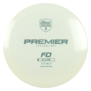 Discmania Disc Golf Premier Q-Line FD Fairway Driver 7/7/0/1 White/Slate 167 grams