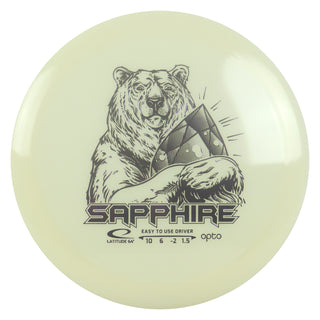 Latitude 64 Disc Golf Opto Sapphire Distance Driver 10/6/-2/1.5 White/Purple 164 grams