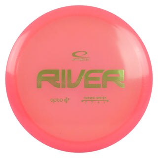 Latitude 64 Disc Golf Opto Air River Fairway Driver 7/7/-1/1 Pink/Green 156 grams