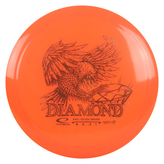 Latitude 64 Disc Golf Opto Air Diamond Fairway Driver 8/6/-3/1 Orange/Orange 148 grams