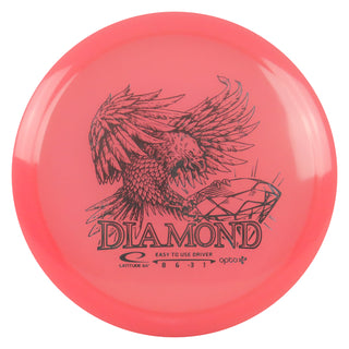 Latitude 64 Disc Golf Opto Air Diamond Fairway Driver 8/6/-3/1 Pink/Turquoise 149 grams