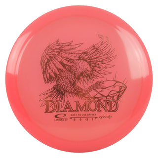 Latitude 64 Disc Golf Opto Air Diamond Fairway Driver 8/6/-3/1 Pink/Orange 149 grams