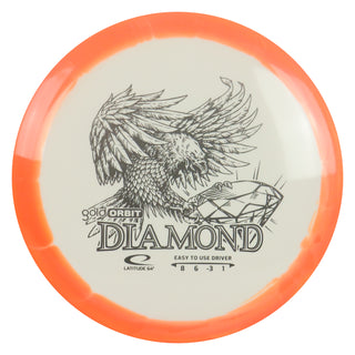 Latitude 64 Disc Golf Gold Orbit Diamond Fairway Driver 8/6/-3/1 Bright Orange/Black 157 grams