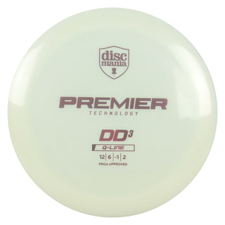 Discmania Disc Golf Premier Q-Line DD3 Distance Driver 12/6/-1/2 White/Magenta 171 grams