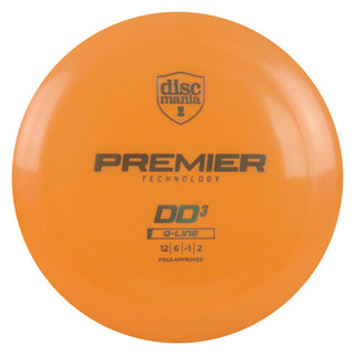 Discmania Disc Golf Premier Q-Line DD3 Distance Driver 12/6/-1/2 Orange/Turquoise 173 grams