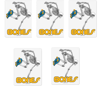 Powell Peralta Skateboard Sticker Skateboard Skeleton Clear Mylar 3" x 4" 5-Pack