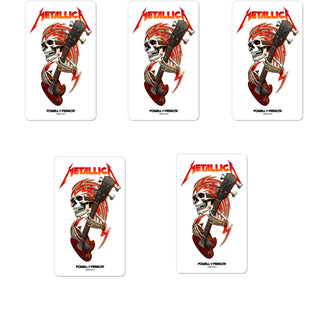 Powell Peralta Skateboard Sticker Metallica Colab Clear Mylar 3.88" x 6.5" 5-Pack