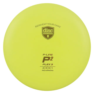 Discmania Disc Golf P-Line P2 Flex 3 Putt and Approach 2/3/0/1 Yellow/Red 176 grams