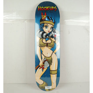 Blem Hook Ups Skateboard Deck Pocahook-ups 8.5" Blue