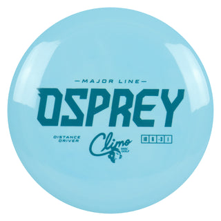 Climo Disc Golf Major Line Osprey Distance Driver 10/6/-3/1 Light Blue/Turquoise 172g
