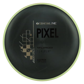 Axiom Disc Golf Simon Line Electron Soft Lizotte Pixel Putter 2/4/0/0.5 Black/Pastel Yellow 174 grams