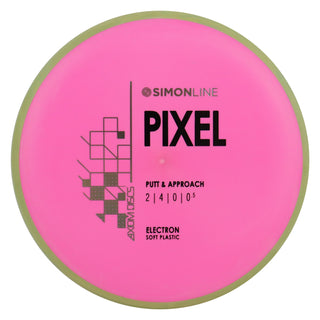 Axiom Disc Golf Simon Line Electron Soft Lizotte Pixel Putter 2/4/0/0.5 Pink/Sage 169 grams