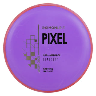 Axiom Disc Golf Simon Line Electron Firm Lizotte Pixel Putter 2/4/0/0.5 Purple/Red White 167 grams