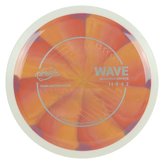 MVP Discs Sports Project Lab Coat Cosmic Neutron Wave Distance Driver 11/5/-2/2 Peach Purple 163 grams